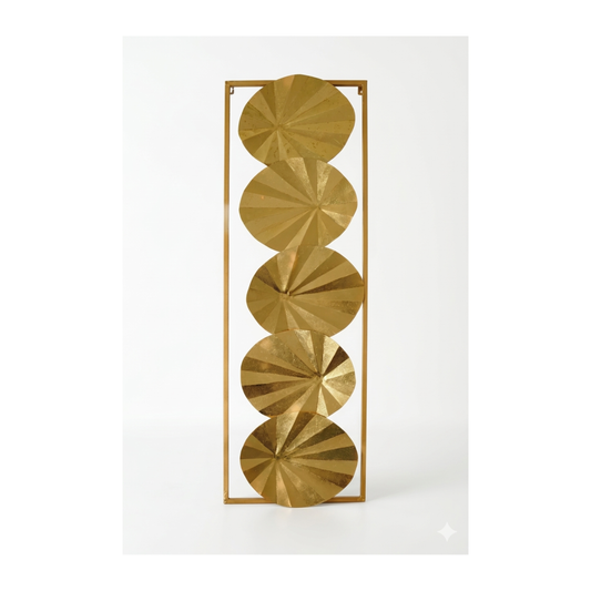 Gold Starburst Disc Wall Art Panel