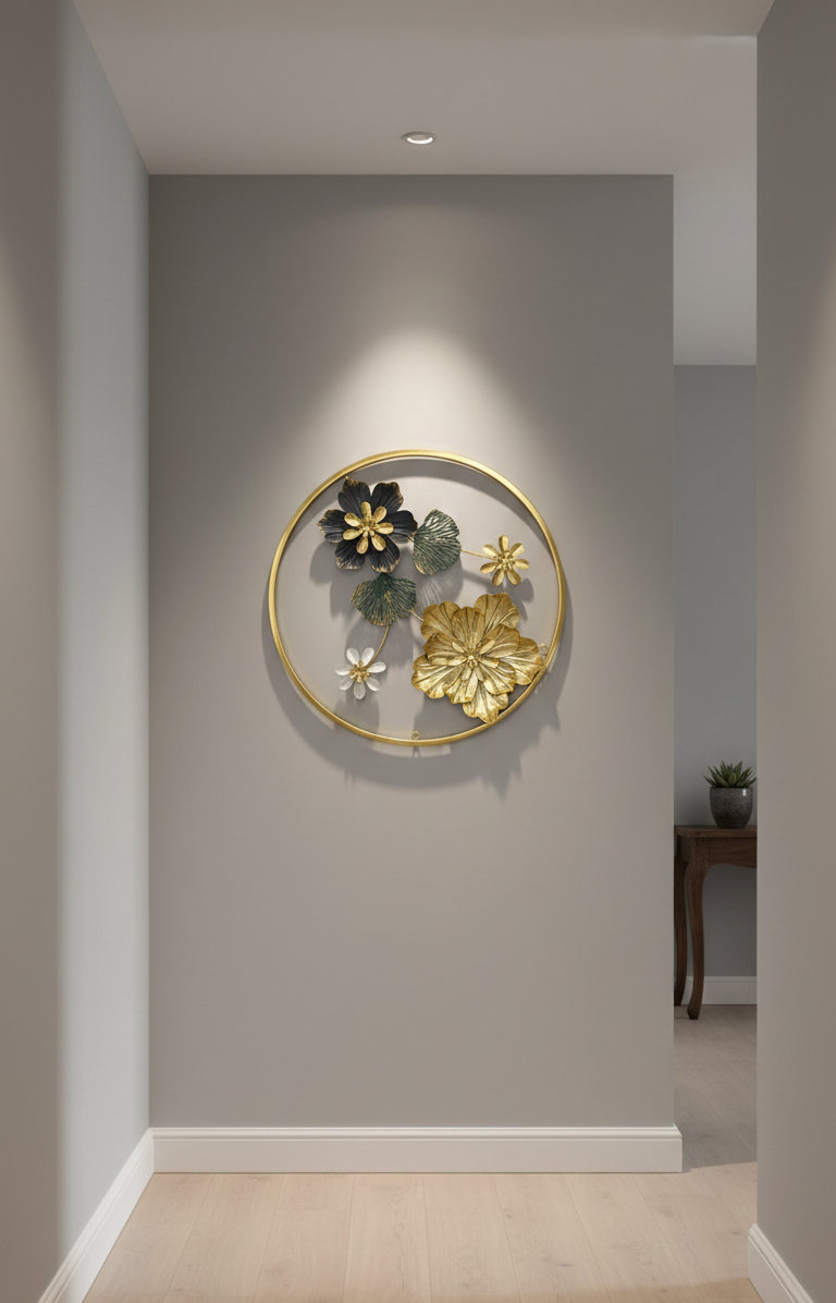 Luxury 3D Metal Floral Wall Art Frame – Modern Decorative Wall Sculpture (Multiple Designs)