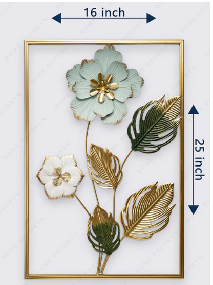 Luxury 3D Metal Floral Wall Art Frame – Modern Decorative Wall Sculpture (Multiple Designs)