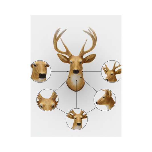 Faux Deer Head Wall Mount – Rustic Stag Décor